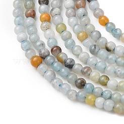Natural Flower Amazonite Beads Strands&nbsp;G-Z116-A18-2mm
