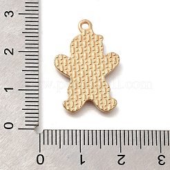 クリスマステーマ合金エナメルペンダント  ジンジャーブレッドマンのチャーム  ライトゴールド  スカート  24.5x16.5x2mm  穴：1.6mm&nbsp;ENAM-Q509-02KCG-14