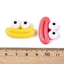 不透明樹脂デコデンカボション  カエル  ミックスカラー  28~29.5x19~19.5x8~8.5mm&nbsp;RESI-N051-15
