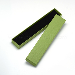 厚紙ジュエリーセットボックス  ブレスレットのための  ネックレス  長方形  オリーブドラブ  21x4x2cm&nbsp;CBOX-R036-14B