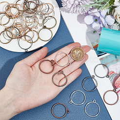 60Pcs 6 Colors Alloy Open Back Bezel Pendants&nbsp;FIND-OC0003-39