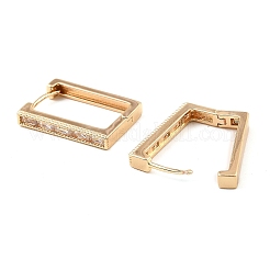 Brass with Cubic Zirconia Hoop Earrings&nbsp;EJEW-D078-40G