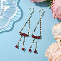 Natural Carnelian Dangle Earring&nbsp;EJEW-JE05968
