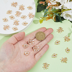 24Pcs 2 Styles Brass Micro Pave Cubic Zirconia Pendants&nbsp;KK-HS0001-29