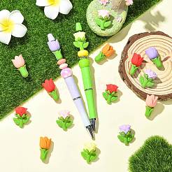 16Pcs 8 Colors Flower Silicone Beads&nbsp;SIL-CJ0003-25
