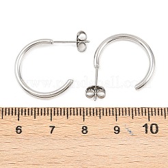 316 Stainless Steel C-Shaped Stud Earrings&nbsp;EJEW-D339-03P