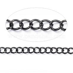 304ステンレススチールチェーンエクステンダー  カーブチェーン  電気泳動黒  45~60  リンク：4x3x0.6mm&nbsp;STAS-H357-06B