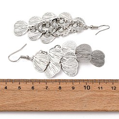 430 Stainless Steel Heart Dangle Earrings&nbsp;EJEW-A137-09P