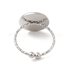 Non-Tarnish 304 Stainless Steel Open Cuff Ring Component&nbsp;LS-STAS-E180-09P