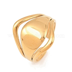 US Size 7 304 Stainless Steel Cuff Rings&nbsp;RJEW-D336-04G