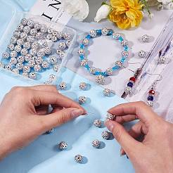 100Pcs Polymer Clay Rhinestone Round Beads&nbsp;RB-SZ0001-04