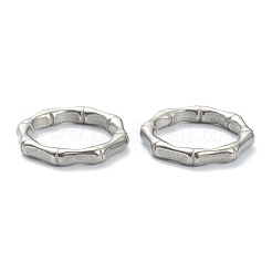 変色しない304ステンレススチール製リンクリング  リング  ステンレス鋼色  15.5x15x2mm  内径：12mm&nbsp;STAS-P279-01A-P