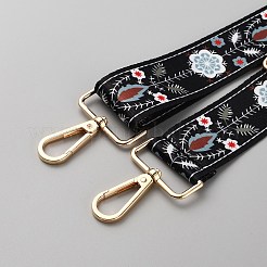 ポリエステル製の調節可能なウェビングバッグストラップ  合金回転式ナスカン付き  雪の結晶模様  空色  73~132x3.8cm&nbsp;FIND-WH0137-92C