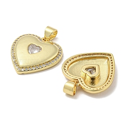 Rack Plating Brass Micro Pave Cubic Zirconia Pendants&nbsp;KK-F869-06G