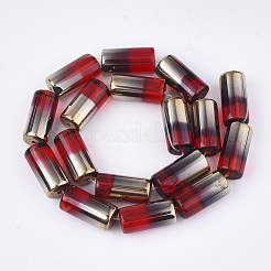 Half Electroplate Glass Beads Strands&nbsp;EGLA-S177-01H
