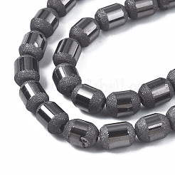 電気メッキガラスビーズセット  艶消し  バレル  ミックスカラー  9x7mm  穴：1mm  約60~62個/連  21.50~22.13インチ（54.6~56.2cm）&nbsp;EGLA-Q126-004