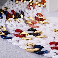 Transparent Acrylic Handmade Curb Chain&nbsp;AJEW-TA0001-10