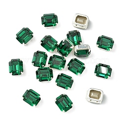 プレシオサ® マキシマ クリスタル 縫い付けカップ  マルチ連リンク  チェコクリスタル  真鍮製爪付き台座付き  719 37 410 八角形  銀  エメラルド50730個  12x10mm&nbsp;LS-Y-PRC-SC12-50730-S