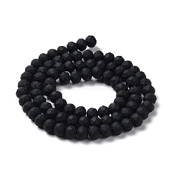ガラスビーズ連売り  多面カット  艶消し  ロンデル  ミックスカラー  8mm  穴：1mm  約60~62個/連  39~40cm&nbsp;EGLA-A034-P8mm-MD-M