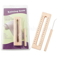 木製編み道具セット  かぎ針編みのフック針付き  バリーウッド  159x40x34mm  ピン：2mm  インナーサイズ：128x10.5mm&nbsp;TOOL-WH0018-22