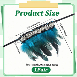 Feather Bracelets Wrist Band&nbsp;BJEW-WH20002-16A