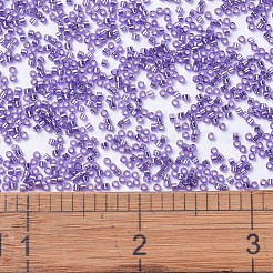 MIYUKIデリカビーズ  シリンダー  日本製シードビーズ  11/0  （db1347)染め銀裏地紫  1.3x1.6mm  穴：0.8mm  約2000PCS /ボトル  10 G /ボトル&nbsp;SEED-JP0008-DB1347
