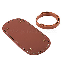 1Pc Oval PU Leather Knitting Crochet Bags Nail Bottom Shaper Pad&nbsp;DIY-TA0014-91B