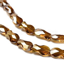 電気メッキガラスビーズセット  魚  ABカラー  多面カット  ダークチソウ  10x6x4mm  穴：1.2mm  約70個/連  27.56''（70センチメートル）&nbsp;EGLA-P066-01A-AB12