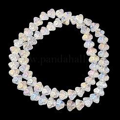 Transparent Electroplate Glass Beads Strands&nbsp;EGLA-F158-AB02-A