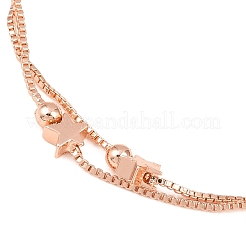 Brass Box Chain Multi-strand Bracelets for Women&nbsp;BJEW-C140-27RG