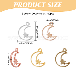 100Pcs 5 Colors Alloy Pendants&nbsp;FIND-CA0009-95