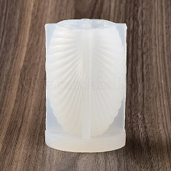 3D 孔雀の羽 DIY シリコンキャンドルモールド  香りのよいキャンドル作りに  ホワイト  6x4.5x9.25cm  内径：2.5x2.7のCM&nbsp;SIMO-C009-05