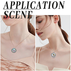 16Pcs 8 Styles Tibetan Style Flat Round Alloy Pendant Cabochon Settings&nbsp;TIBEP-SC0002-50