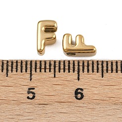 304ステンレススチールチャーム  文字L  イオンプレーティング（ip）  18KGP本金メッキ  文字F  7.5x4.5x3.5mm  穴：1.8mm&nbsp;STAS-C135-03F-G