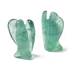 天然蛍石彫刻の天使像  自宅オフィスのデスクトップの風水の装飾品  18.5~20x29~35x49~51mm&nbsp;GG-CBA9C2C-A32