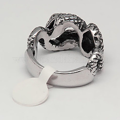 Personalized Retro 304 Stainless Steel Snake Rings for Men&nbsp;RJEW-F006-119