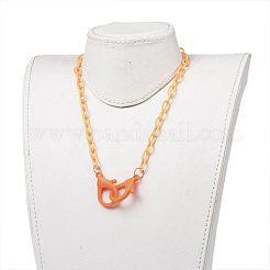 Personalized ABS Plastic Cable Chain Necklaces&nbsp;NJEW-JN03254-01