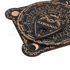 3個 3スタイル木製振り子ボード  ダウジング占い  魔術ウィッカ祭壇用品用  フラットラウンド  スター  112.5~317x89.5~209x4.5mm  1個/スタイル&nbsp;WICR-L001-01E