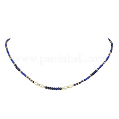 Boho Natural Cultured Freshwater Pearl & Round Seed Beaded Braided Necklaces for Women&nbsp;NJEW-JN06187-03