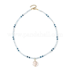 Summer Beach Natural Shiva Eye Shell Pendant Necklaces&nbsp;NJEW-JN06585