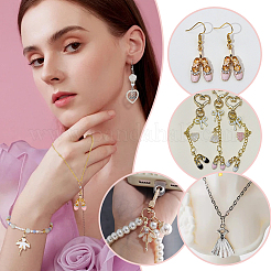 48Pcs 15 Styles Rack Plating Alloy Enamel Pendants&nbsp;ENAM-PH0003-33