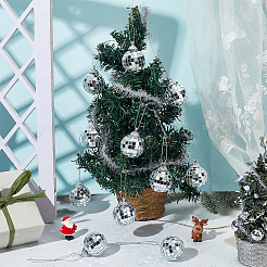 20Pcs Mirror Ball Reflective Ball Pendants&nbsp;AJEW-SP0001-06