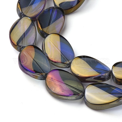 Transparent Electroplate Glass Bead Strands&nbsp;EGLA-C001-FR04-1