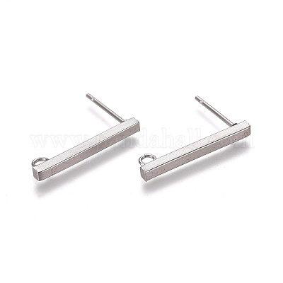 Non-Tarnish 304 Stainless Ear Stud Components&nbsp;STAS-M274-012A-P-1