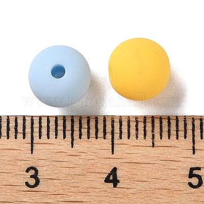 Rubberized Style Imitated Silicone Acrylic Beads&nbsp;MACR-D029-01A-1