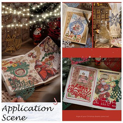 10 Pcs Christmas Theme Scrapbook Paper Set&nbsp;DIY-Z032-03D-1