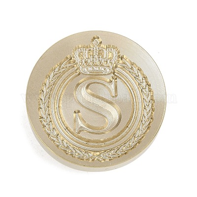 金色の王冠のイニシャルワックスシーリング真鍮スタンプヘッド