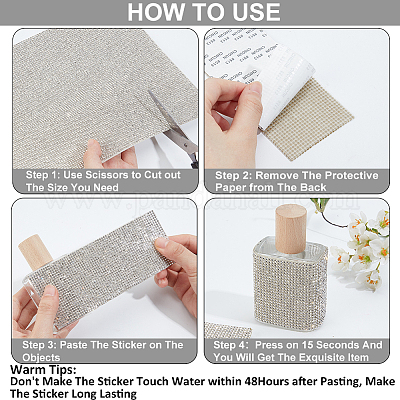 Rhinestone Sticker&nbsp;DIY-WH20048-003E-1