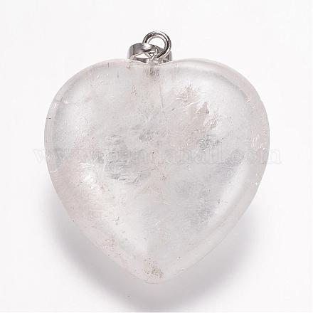 Natural Quartz Crystal Pendants G-E338-10C-1