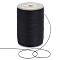 Round Waxed Polyester Thread String, Micro Macrame Cord, Twisted Cord, for Leather Sewing Stitching, Black, 0.3~0.4mm, about 174.97 yards(160m)/roll, 1 roll